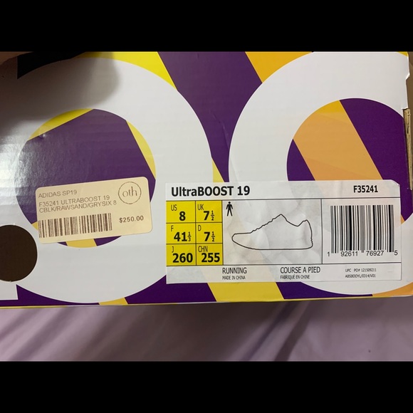 Ultraboost 19 Chalk Black / Raw Sand - Picture 8 of 9